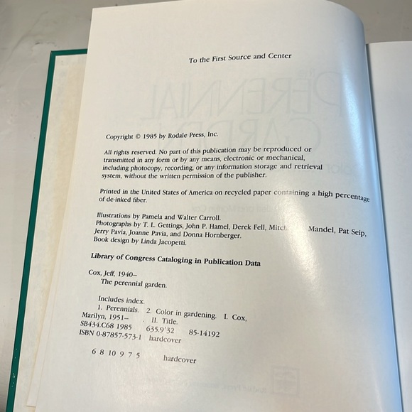 Perennial Garden Reference Hardback Book Vintage - Picture 6 of 12